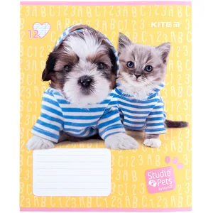 Student's notebook "Kite" 12 sheets// /SP24-235/ "Studio Pets" soft touch + UV varnish (25/600)
