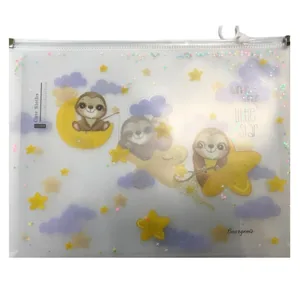 Folder with runner A4+ "Bourgeois" /P0042/ 32.5x24.5x3cm, 180μm with sequins (1/10/200)