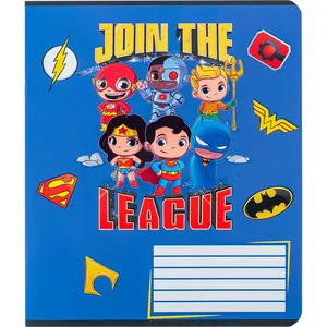 Student's notebook "Kite" 12 sheets # /DC24-232/ "DC Justice League" soft touch + UV varnish (25/600)