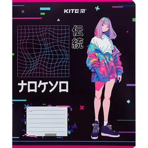 Student's notebook "Kite" 12 sheets == /K24-234-1/ "Kite Anime" Hebrew varnish + UV varnish (25/600)