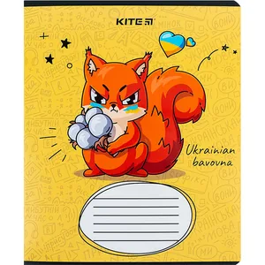 Student's notebook "Kite" 12 sheets == /K24-234-2/ "Brave animals" Hebrew. varnish + UV varnish (25/600)