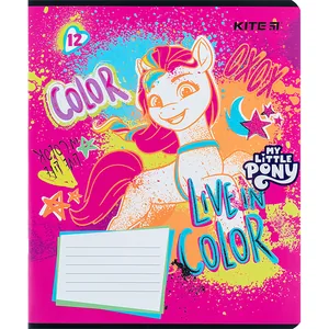 Student's notebook "Kite" 12 sheets == /LP24-234/ "My Little Pony" UV varnish + glitter (25/600)