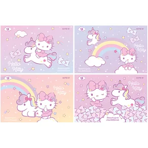 Notebook for drawing A4/12 sheets. "Kite" /HK24-241/ bracket, UV varnish + glitter, Hello Kitty (20/160)