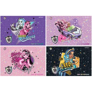Notebook for drawing A4/12 sheets. "Kite" /MH24-241/ bracket, UV varnish + glitter, Monster High (20/160)