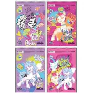 Notebook for drawing A4/30 sheets. "Kite" /LP24-243/ spiral, UV varnish + glitter, My Little Pony (12/96)