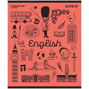 Student's notebook "Kite" 48 sheets == /K24-240-18/ ITEM hybrid varnish+UV, Sketch, English language (8/192)
