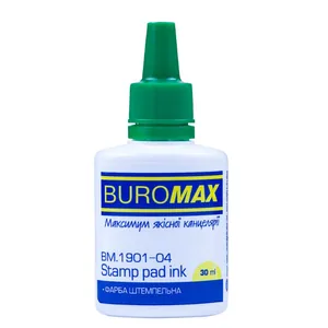 Фарба штемпельна "BuroMAX" /BM.1901-04/ 30 мл зелена (1/12/288)