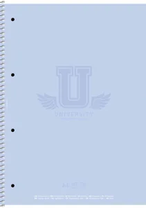 Notebook A4/80 sheets. "Student" spiral TV/connection /A4-080-6524K/ #, white block, matlam, 70g/m2 (4/40)