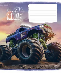 Student's notebook "Schoolboy" 18 sheets == /3287L/ "Offroad masters" VD varnish (boy) (25/250)