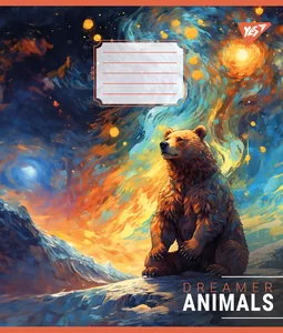 Student's notebook "YES" 48 sheets == /767124/ "Dreamer animals" (10/200)