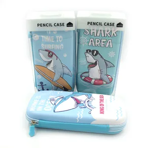 Pencil case "JO" /P0921/ hard three-dimensional "Shark" 21.5*8.5*9.5cm, PVC (1/12)