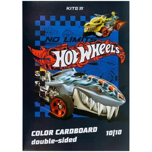 Color cardboard A4/10 "Kite" /HW24-255/ double-sided 10 col. "Hot Wheels" (1/50)