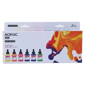 Acrylic ink "Art Nation" /AIN0630/ 6 colors* 30ml, neon (1/2/12)