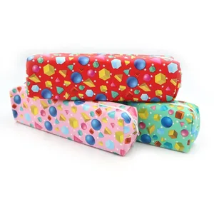 Pencil case "JO" /P0879/ "Geometry" 19*5*3.5cm, mix