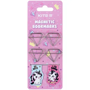 Set of magnetic bookmarks "Kite" /K24-495-1/ with shaped Diamond clips (1/24/270)