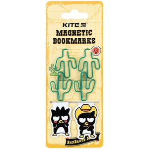 Set of magnetic bookmarks "Kite" /HK24-495/ with shaped paper clips Bad Badtz Maru (1/24/270)