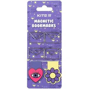 Set of magnetic bookmarks "Kite" /K24-495-4/ with shaped letter clips (1/24/270)