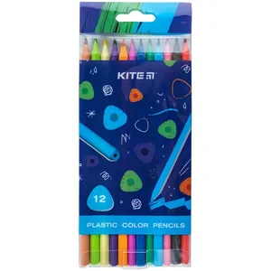 Colored pencils "Kite" 12 pcs. /K24-049-3/ Kite Triangle, three-sided, plastic (1/12/192)