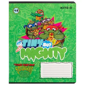 Student's notebook "Kite" 12 sheets # /NT24-232/ Hebrew varnish + UV varnish, TMNT Mutant Mayhem (2023 Movie) (25/600)