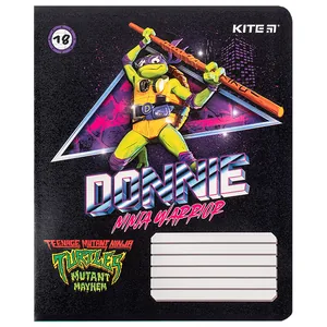 Student's notebook "Kite" 18 sheets == /NT24-237/ Hebrew. varnish + UV varnish, TMNT Mutant Mayhem (2023 Movie) (20/400)
