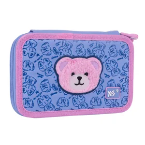 Pencil case solid "YES" /533636/ 2 section. HP-01 Cute Bear 13*21*4cm (1/48)