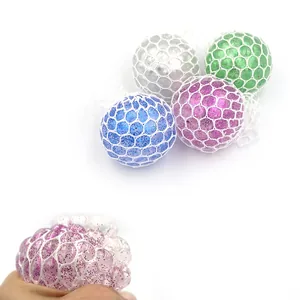 Anti-stress toy "JO" /DSCN9494/ "In a mesh of sequins", 6cm mix (1/12)