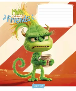 Student's notebook "Skolyarik" 12 sheet # /3453K/ "Make more friends" VD varnish (nat) (30/300)