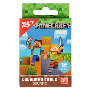 Крейда кольорова 12 шт. "YES" /400483/ "Minecraft" квадратна (1/24)