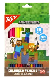 Олівці кольорові "Yes" 36 кол./18шт /290768/ "Minecraft" (1/8/160)