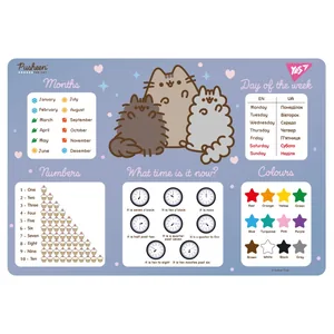 Table lining "YES" /492321/ "Pusheen" tab. English, blue (1/10/200)