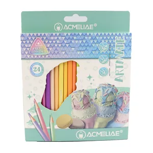 Олівці кольорові "Acmeliae" 24 кол. /43188/ трикутні пастель (1/12)