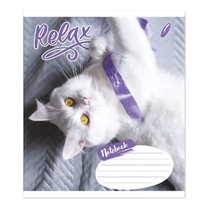 Student's notebook "Feather" 18 sheets # /TV-308/ #0128 "Be a cat" offset paper 50-53 g/m2 (25/500)