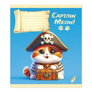 Student's notebook "Feather" 18 sheets == /TV-308/ №0178 Pirate cats, offset paper 50-53 g/m2 (25/500)