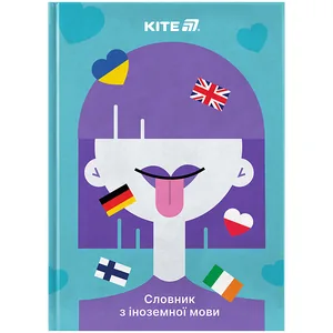 Notebook-dictionary foreign language 145*210mm/60 sheets "Kite" /K25-407-1/ Girl hard cover, optional UV varnish, 65g/m2 (1/20)
