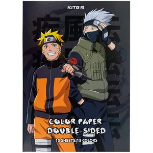 Папір кольоровий "Kite" /NR24-250/ двосторонній А4/(15арк/15кол) Naruto Shippuden (1/50)