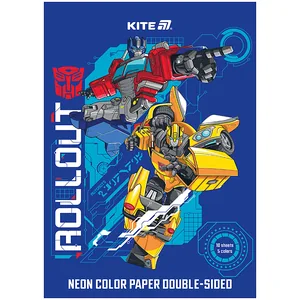 Папір кольоровий "Kite" /TF24-252/ неон A4/(10арк/5кол) Transformers (1/50)