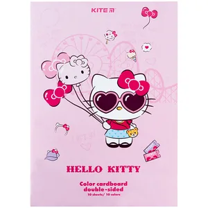 Color cardboard A4/10 sheets. "Kite" /HK24-255/ two-sided 10 rounds, Hello Kitty (1/50)