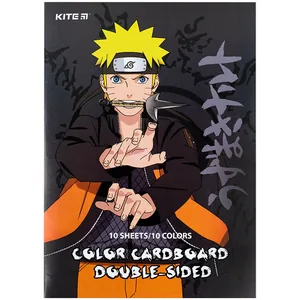 Картон кольоровий А4/10арк. "Kite" /NR24-255/ двосторонній 10кол, Naruto Shippuden (1/50)