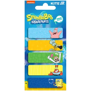 Index registers "Kite" /SB25-480/ 5x15x50mm, 100 pcs., PAPER, SpongeBob SquarePants (1/40)