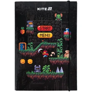 Папка для зошитів "Kite" /K25-210-2/ В5 на гумці картон, Pixel Game (1/10)