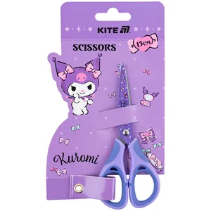 Children's scissors "Kite" /HK25-148/ made of rubber. with inserts, drawing on the blades, 13 cm Kuromi Kuromi (1/12)