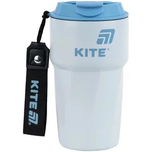 Thermal mug "Kite" /K25-1220-2/ 450 ml, gray-blue (1/24)