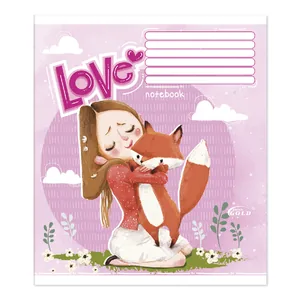 Student's notebook "Gold Brisk" 18 sheets == /TV-48/ №3302 "Girl's mix", 60g/m2, UV varnish (20/480)