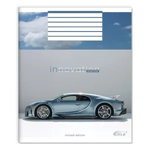 Student's notebook "Gold Brisk" 12 sheets # /TV-47/ #3507 "Innovations", 60g/m2, UV varnish (25/500)