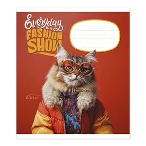 Student's notebook "Gold Brisk" 24 sheets # /TV-49/ #3526 "Fashion bow", 60g/m2, UV varnish (20/400)