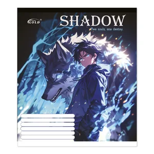 Student's notebook "Gold Brisk" 24 sheets # /TV-49/ #3527 "Familiar", 60g/m2, UV varnish (20/400)