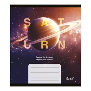 Student's notebook "Gold Brisk" 24 sheets # /TV-49/ #3529 "Far Space", 60g/m2, UV varnish (20/400)