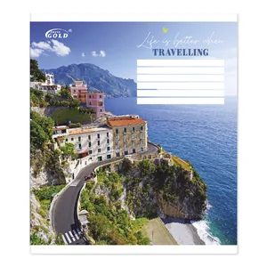 Student's notebook "Gold Brisk" 24 sheets == /TV-49/ #3525 Travel, 60g/m2, UV varnish (20/400)
