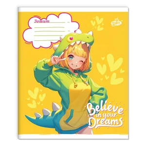Student's notebook "Brisk" 18 sheets == /TV-108/ №2564 Charming girl (25/500)