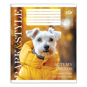 Student's notebook "Brisk" 36 sheets == /TV-7/ #2582 Fashionable dogs (20/240)